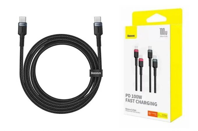 Кабель USB Type-C - USB Type-C BASEUS Cafule 100W 2m 2pcs Red Black (черный)+Grey Black (черный)