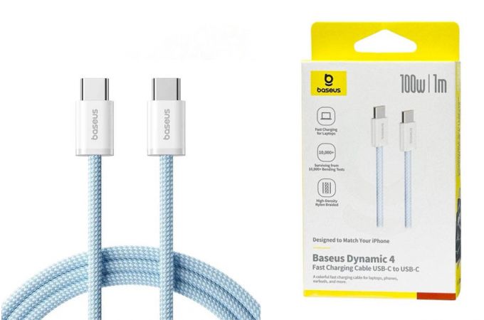 Кабель USB Type-C - USB Type-C BASEUS Dynamic 4 fast charging 100W 1M Galaxy Blue