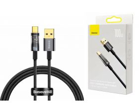 Кабель USB - USB Type-C BASEUS Explorer Series Auto Power-Off Fast Charging 100W 2m Black (черный)