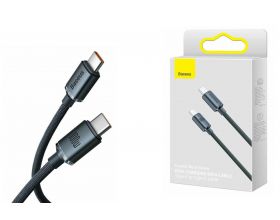 Кабель USB Type-C - USB Type-C BASEUS Crystal Shine Series Fast Charging 100W 1.2m Black (черный)