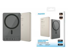 Универсальный дополнительный аккумулятор Power Bank MAXCO MP38 Magnetic fast charging (Магнитная быстрая зарядка) (5000mAh) Titanium Gold