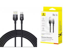 Кабель USB - USB Type-C BASEUS Discolor fast charging 100W 1m Cluster Black (черный)