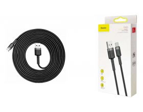 Кабель USB - USB Type-C BASEUS cafule 2A 3m Gray+Black