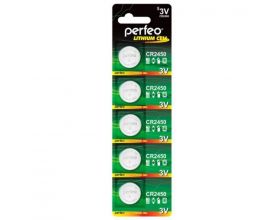 Батарейка литиевая Perfeo CR2450/5BL Lithium Cell (цена за блистер 5 шт)