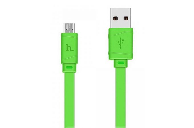 Кабель USB - MicroUSB HOCO X5 Bamboo cable (зеленый) 1 метр