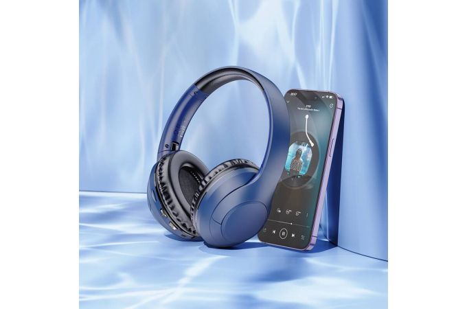 Наушники мониторные беспроводные BOROFONE BO23 Glamour wireless headset Bluetooth (синий)