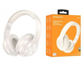 Наушники мониторные беспроводные BOROFONE BO24 Gratified wireless headset Bluetooth (молочный белый)