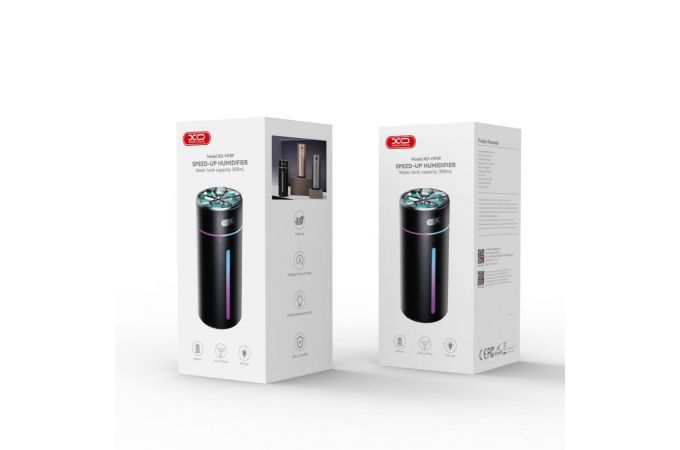 Увлажнитель воздуха HF09 Cool Ambient Night Light Car/Desktop Multi-Purpose Humidifier Sprayer (800mAh) Black (черный)