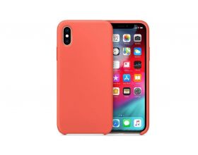 Чехол для iPhone ХR Silicone Case Soft Touch (кораллово-персиковый)