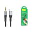 Кабель аудио HOCO UPA22 (штекер Lightning - вход AUX 3.5 mm (черный) 1м (силиконовый)