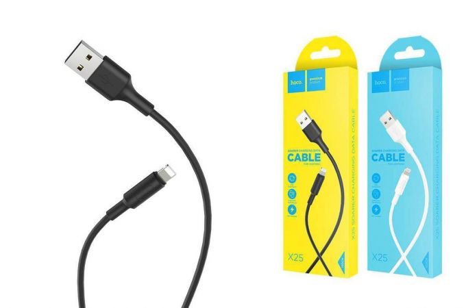 Кабель USB - Lightning HOCO X25, 2A (черный) 1м