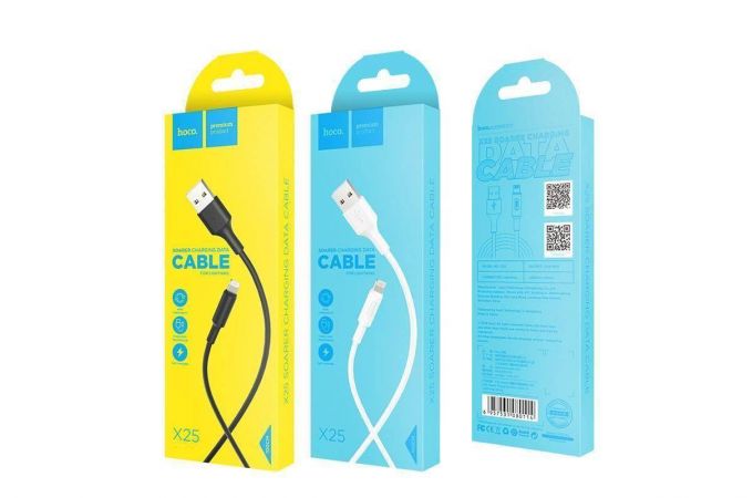 Кабель USB - Lightning HOCO X25, 2A (черный) 1м