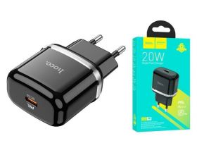 Сетевое зарядное устройство USB-C HOCO N24 Victorious PD 20W+QC3.0 (черный)
