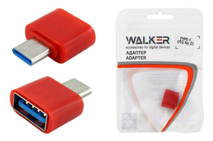 Переходник OTG WALKER Type-C №01 пластиковый