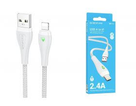 Кабель USB - Lightning BOROFONE BX100 2,4A (серый) 1м