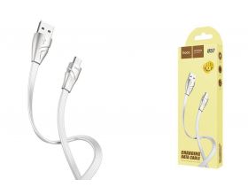 Кабель USB - MicroUSB HOCO U57 2A (белый) 1м