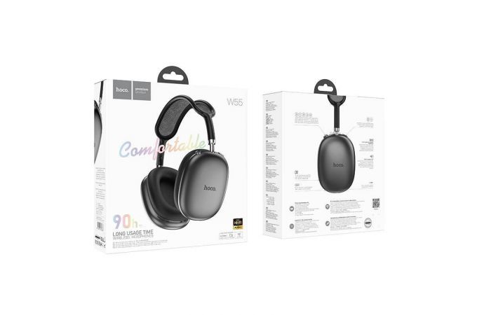 Наушники мониторные беспроводные HOCO W55 Pleasing BT headphones (серый)