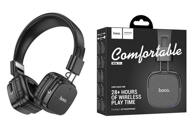 Наушники мониторные беспроводные HOCO W56 Earl BT headphones Bluetooth (черный)