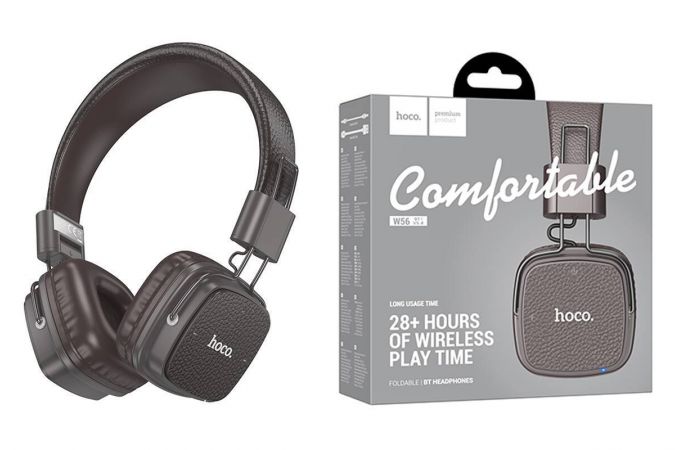 Наушники мониторные беспроводные HOCO W56 Earl BT headphones Bluetooth (коричневый)