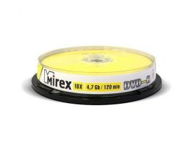 DVD-R Mirex 4,7 Гб 16x Cake box 10 (пластиковый туб 10 шт)