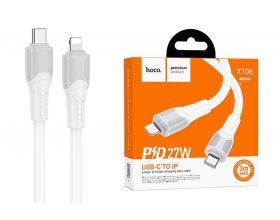 Кабель USB Type-C - Lightning HOCO X106 Big bull PD charging data cable iP(белый) 3м