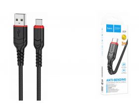 Кабель USB Type-C - Lightning HOCO X59 3A PD20W (черный) 3м