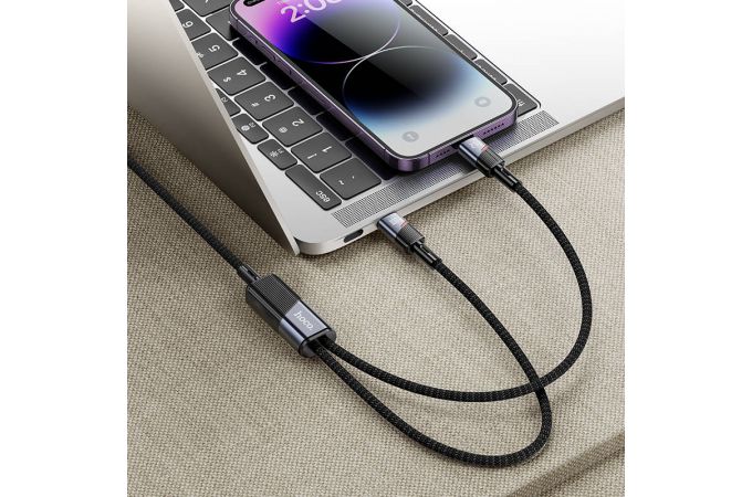 Кабель USB Type-C - Lightning HOCO U139 100W (черный)