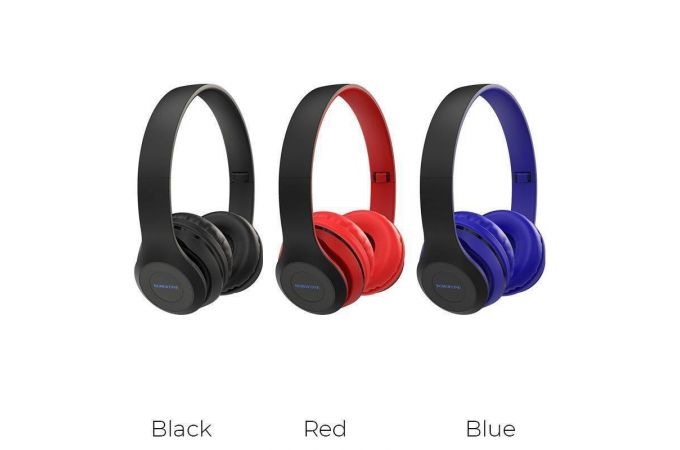 Наушники мониторные беспроводные BOROFONE BO4 Charming rhyme wireless headset Bluetooth (красный)