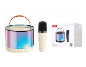 Караоке система XO F47 Aurora Ambient Light Bluetooth с микрофоном (белый)