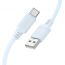 Кабель USB - USB Type-C BOROFONE BX115 Lotto (голубой) 1м силиконовый