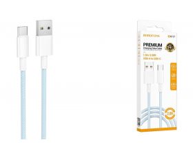 Кабель USB - USB Type-C BOROFONE BX117 Source (синий) 1м