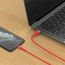 Кабель USB - Lightning HOCO X45, 2,4A (красный) 1м (LED индикатор)