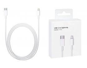 Кабель USB Type-C - Lightning cable КАРТОННАЯ ПЕТЛЯ (белый) 1м (Л)