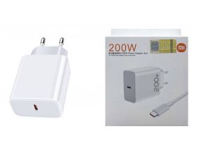 Сетевое зарядное устройство USB Xiaomi 200W USB+PD + кабель USB-Type-C (Л)