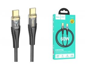 Кабель USB Type-C - USB Type-C HOCO U121 60W (черный) 1м