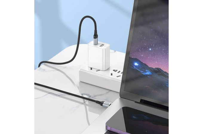 Кабель USB Type-C - USB Type-C HOCO X102 PD60W (черный) 1м