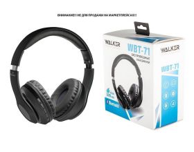 Наушники мониторные беспроводные WALKER Bluetooth WBT-71, черные