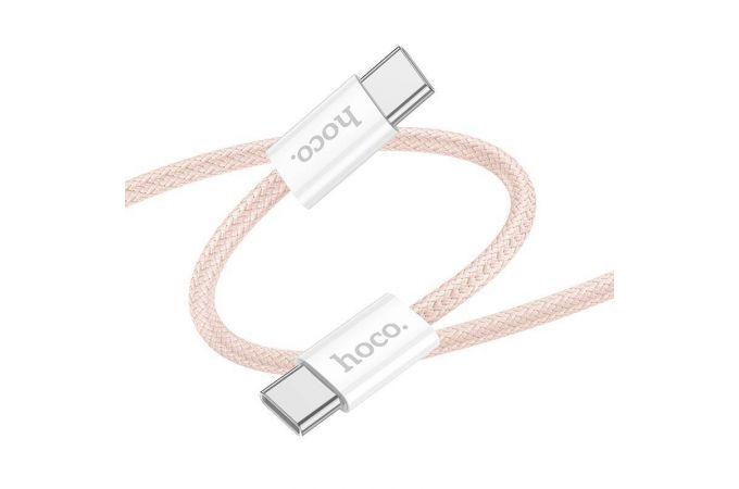 Кабель USB Type-C - USB Type-C HOCO X104 PD60W (розовый) 1м