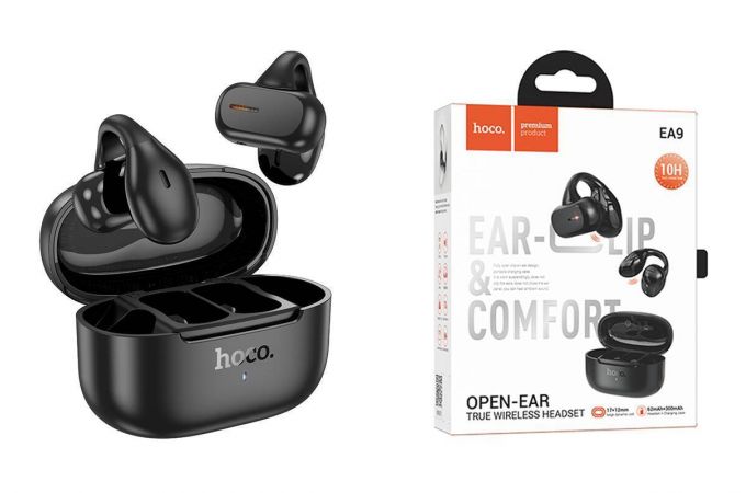 Наушники вакуумные беспроводные HOCO EA9 Clear sound clip-on true wireless BT headset (черный)