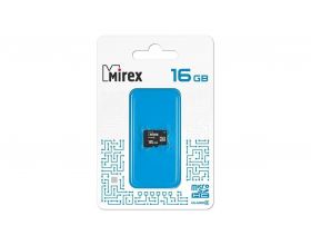 Карта памяти Mirex 16GB MicroSD (Сlass4) без адаптера (поврежденная упаковка)