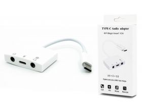 Разветвитель USB-C --> 2 x Jack3.5 + USB-C (1/420)