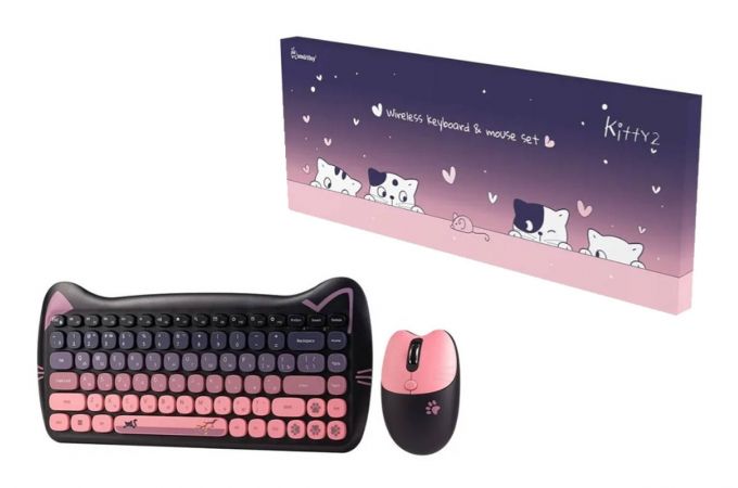 Комплект клавиатура+мышь беспроводной мультимедийный Smartbuy 668396 Kitty 2 (SBC-668396AG-KT2) /10