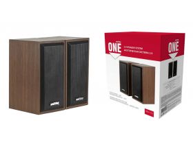 Акустическая система 2.0 SmartBuy ONE, дерево, 6 Вт, питание от USB, коричневая (SBA-102)/20