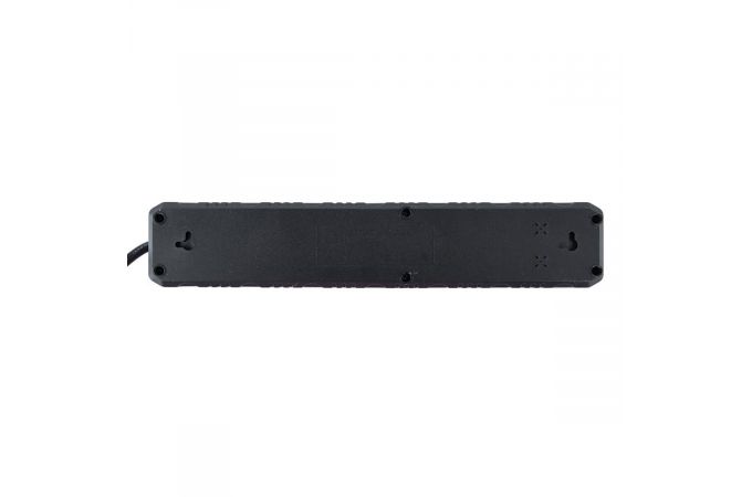 Сетевой фильтр Amper 2,0м, 5 розеток, 10А, 2500 Вт, 3usb, черный. JH-1033U-2B