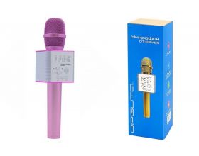 Караоке микрофон Орбита OT-ERM05 (Фиолетовый, Bluetooth, динамики, USB)