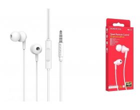 Наушники вакуумные проводные BOROFONE BM49 Player universal earphones (белый)