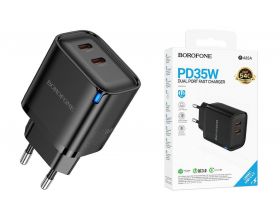Сетевое зарядное устройство USB-C BOROFONE BA85A PD35W (черный)
