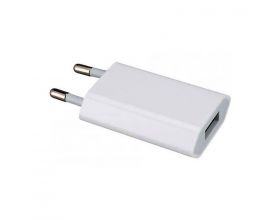 Сетевое зарядное устройство USB 1000mAh iPhone 4G/4S/5G/5S/5C/5SE прямоугольник, новое качество, цвет белый