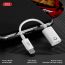 Адаптер для проводной гарнитуры XO NB-R268B Type-c на Lightning  Imitation Original Adapter Cable White