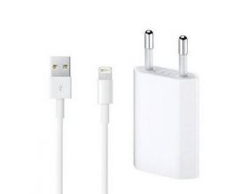 Сетевое зарядное устройство USB + кабель Lightning iPhone SE/6/7/8/X/Xs прямоугольник 1000mAh